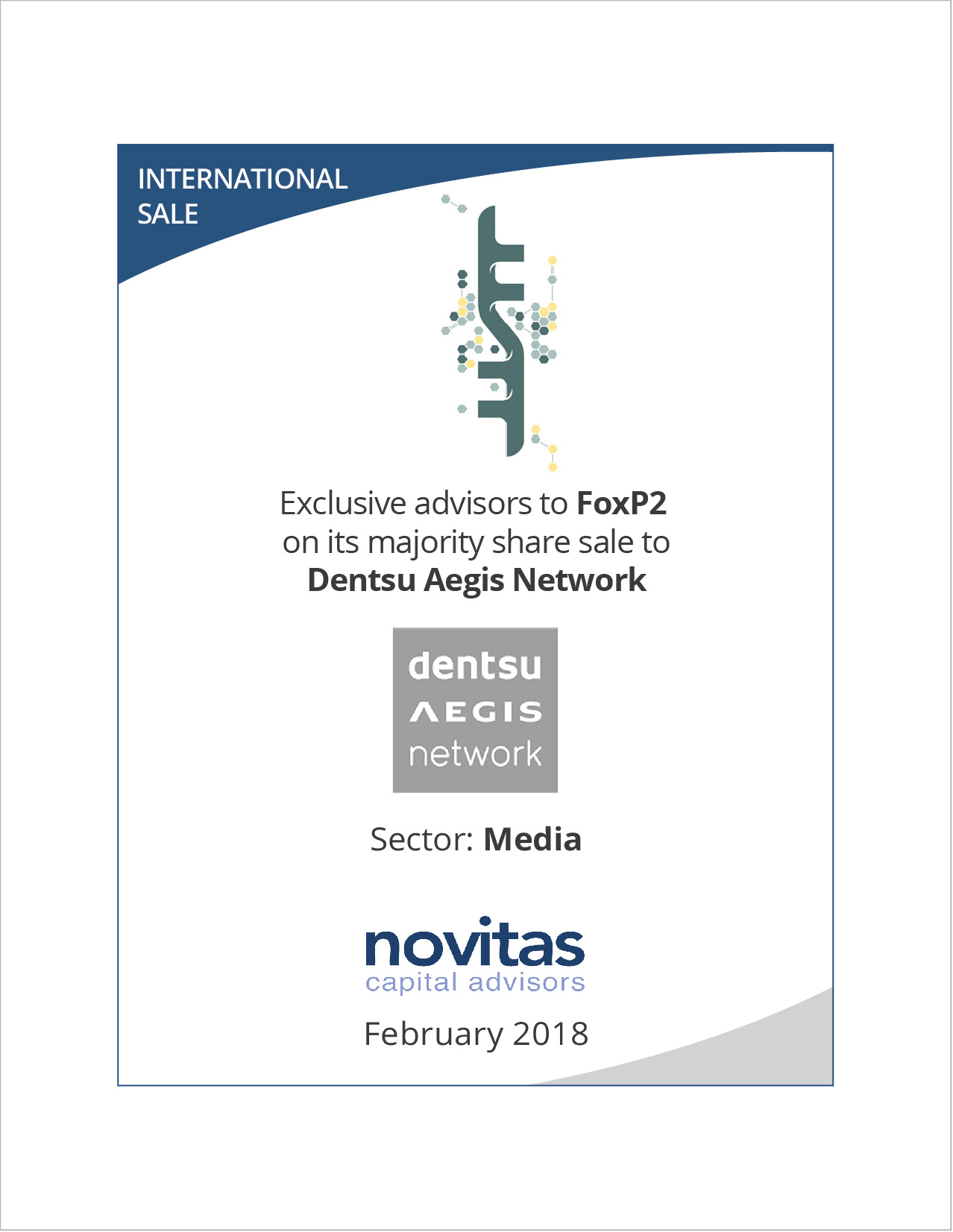 FoxP2 sale to Dentsu Aegis Network
